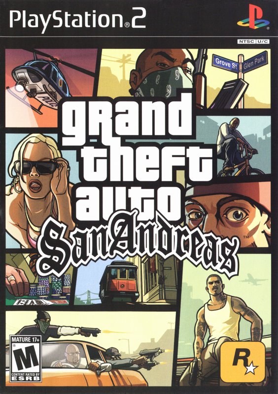 Grand Theft Auto San Andreas box art for Playstation 2